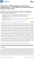 Cover page: Oxygenation and Hemodynamics during Chest Compressions in a Lamb Model of Perinatal Asphyxia Induced Cardiac Arrest