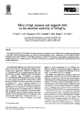 Cover page: Effect of high pressure and magnetic field on the electrical resistivity of YbAgCu4