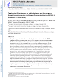 Cover page: Testing the Effectiveness of a Mindfulness- and Acceptance-Based Smartphone App for Nurses Traumatized by the COVID-19 Pandemic: A Pilot Study.