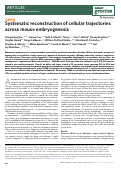 Cover page: Systematic reconstruction of cellular trajectories across mouse embryogenesis.
