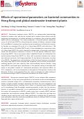 Cover page: Effects of operational parameters on bacterial communities in Hong Kong and global wastewater treatment plants.