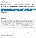 Cover page: Mouse model of Gram-negative prosthetic joint infection reveals therapeutic targets