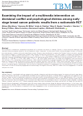 Cover page: Examining the impact of a multimedia intervention on decisional conflict and psychological distress among early-stage breast cancer patients: results from a nationwide RCT.