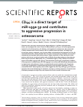 Cover page: CD44 is a direct target of miR-199a-3p and contributes to aggressive progression in osteosarcoma