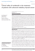 Cover page: Clinical utility of vandetanib in the treatment of patients with advanced medullary thyroid cancer