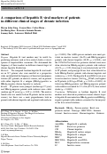 Cover page: A comparison of hepatitis B viral markers of patients in different clinical stages of chronic infection