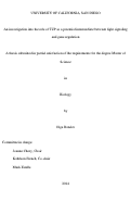 Cover page: An investigation into the role of TZP as a potential intermediate between light signaling and gene regulation
