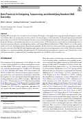 Cover page: Best Practices in Designing, Sequencing, and Identifying Random DNA Barcodes