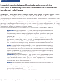 Cover page: Impact of margin status and lymphadenectomy on clinical outcomes in resected pancreatic adenocarcinoma: implications for adjuvant radiotherapy