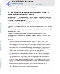 Cover page: AF710B, a Novel M1/σ1 Agonist with Therapeutic Efficacy in Animal Models of Alzheimer’s Disease.