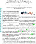 Cover page: An Efficient Primal-Dual Approach to Chance-Constrained Economic Dispatch