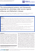 Cover page: The immunological potency and therapeutic potential of a prototype dual vaccine against influenza and Alzheimer's disease