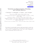 Cover page: Variations on supersymmetry breaking and neutrino spectra