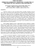 Cover page: Port Security: Improving Emergency Response Capabilities at the Ports of Los Angeles and Long Beach