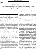 Cover page: A Peer-Led, Artificial Intelligence-Augmented Social Network Intervention to Prevent HIV Among Youth Experiencing Homelessness.