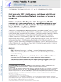 Cover page: Risk factors for CMV retinitis among individuals with HIV and low CD4 count in northern Thailand: importance of access to healthcare