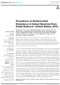 Cover page: Prevalence of Antimicrobial Resistance in Select Bacteria From Retail Seafood—United States, 2019