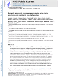 Cover page: Dynamic autonomic nervous system states arise during emotions and manifest in basal physiology.