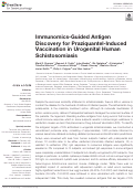 Cover page: Immunomics-Guided Antigen Discovery for Praziquantel-Induced Vaccination in Urogenital Human Schistosomiasis