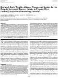 Cover page: Reduced Body Weight, Adipose Tissue, and Leptin Levels Despite Increased Energy Intake in Female Mice Lacking Acylation-Stimulating Protein*