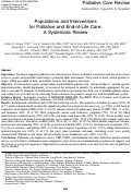 Cover page: Populations and Interventions for Palliative and End-of-Life Care: A Systematic Review