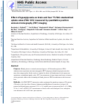 Cover page: Effect of hyperglycemia on brain and liver 18F-FDG standardized uptake value (FDG SUV) measured by quantitative positron emission tomography (PET) imaging