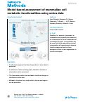 Cover page: Model-based assessment of mammalian cell metabolic functionalities using omics data.