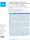 Cover page: A functional approach to the body condition assessment of lactating donkeys as a tool for welfare evaluation