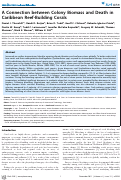 Cover page: A Connection between Colony Biomass and Death in Caribbean Reef-Building Corals