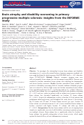 Cover page: Brain atrophy and disability worsening in primary progressive multiple sclerosis: insights from the INFORMS study