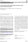 Cover page: Large nitrogen oxide emission pulses from desert soils and associated microbiomes