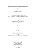 Cover page: The Aeroacoustics of Nasalized Fricatives