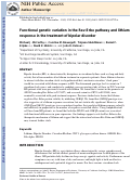 Cover page: Functional genetic variation in the Rev‐Erbα pathway and lithium response in the treatment of bipolar disorder