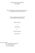 Cover page: Effects of Turfgrass Species and Irrigation Practices on Carbon Fixation and Water Use Efficiency