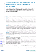 Cover page: Final Overall Survival of a Randomized Trial of Bevacizumab for Primary Treatment of Ovarian Cancer.