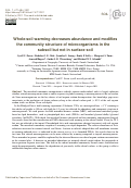 Cover page: Whole-soil warming decreases abundance and modifies the community structure of microorganisms in the subsoil but not in surface soil