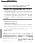 Cover page: Segmental chromosomal alterations have prognostic impact in neuroblastoma: a report from the INRG project.