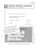 Cover page: RADIATION CHEMISTRY OF HEAVY PARTICLE TRACKS. I. GENERAL CONSIDERATIONS