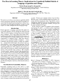 Cover page: Two Eras in Learning Theory: Implications for Cognitively Faithful Models of Language Acquisition and Change