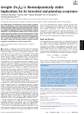 Cover page: Greigite (Fe3S4) is thermodynamically stable: Implications for its terrestrial and planetary occurrence