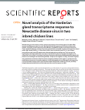 Cover page: Novel analysis of the Harderian gland transcriptome response to Newcastle disease virus in two inbred chicken lines