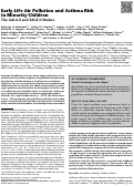 Cover page: Early-Life Air Pollution and Asthma Risk in Minority Children. The GALA II and SAGE II Studies