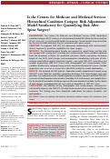 Cover page: Is the Centers for Medicare and Medicaid Services Hierarchical Condition Category Risk Adjustment Model Satisfactory for Quantifying Risk After Spine Surgery?