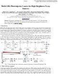 Cover page: Multi-GHz Photoinjector Lasers for High Brightness X-ray Sources