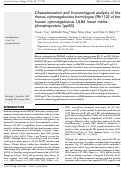 Cover page: Characterization and immunological analysis of the rhesus cytomegalovirus homologue (Rh112) of the human cytomegalovirus UL83 lower matrix phosphoprotein (pp65)