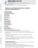 Cover page: Metabolomic and inflammatory signatures of symptom dimensions in major depression