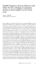 Cover page: Double Negatives, Present Absences and Other No-Nos: Dialogic Community Action in Ana Castillo’s So Far From God