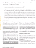 Cover page: Zinc Modulation of Water Permeability Reveals that Aquaporin 0 Functions as a Cooperative Tetramer