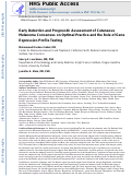 Cover page: Early Detection and Prognostic Assessment of Cutaneous Melanoma