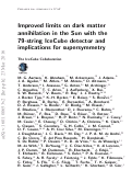 Cover page: Improved limits on dark matter annihilation in the Sun with the 79-string IceCube detector and implications for supersymmetry